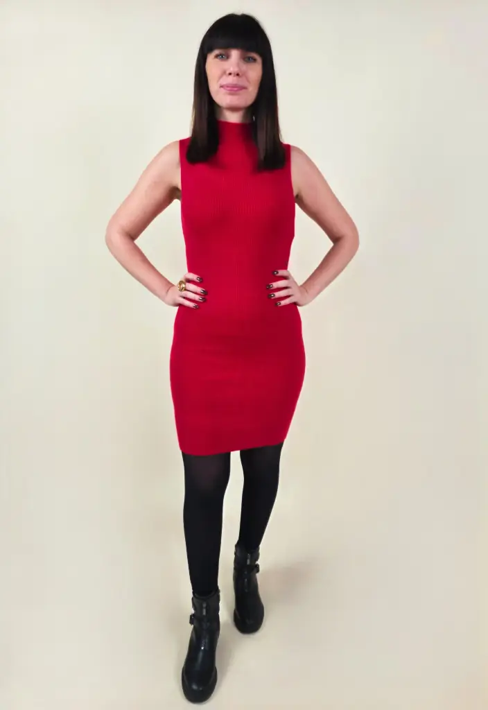 [00118_S/M] Robe courte moulante rouge (S/M)