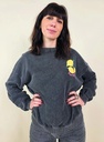 Sweat-shirt Oversize gris 'Lemon'