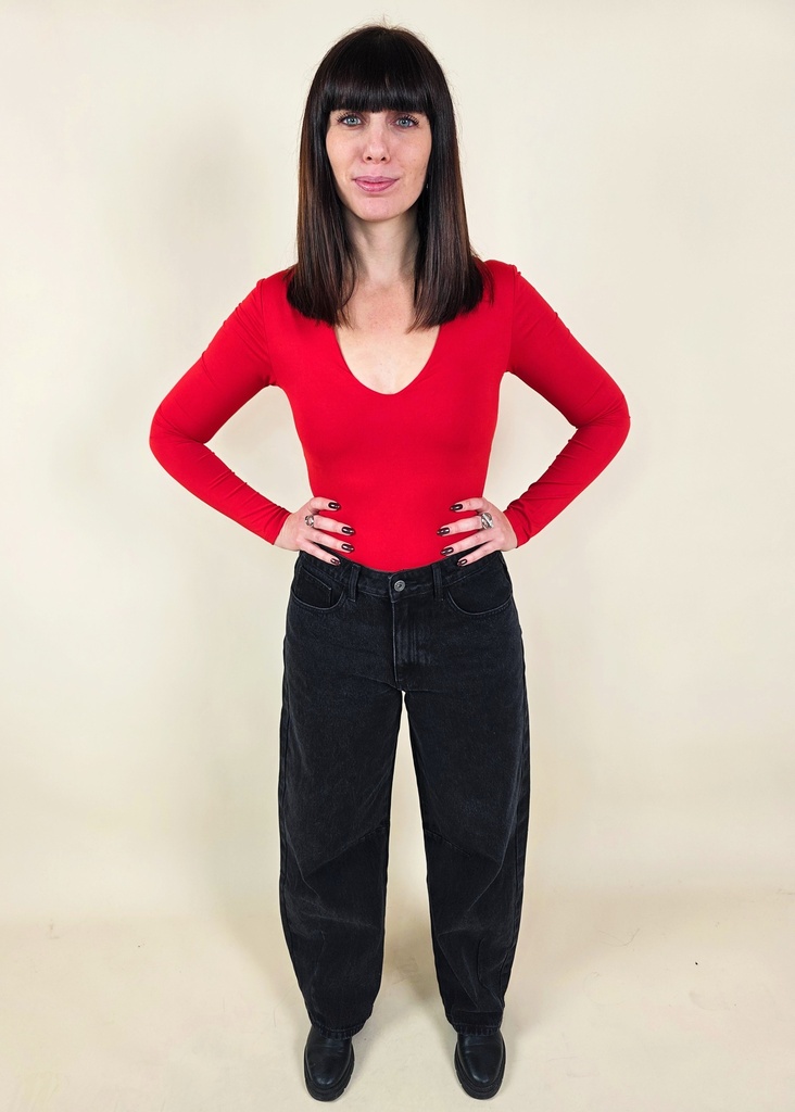 [00193_XS] Jeans noir coupe ballon (XS)