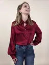 Chemisier fluide bordeaux