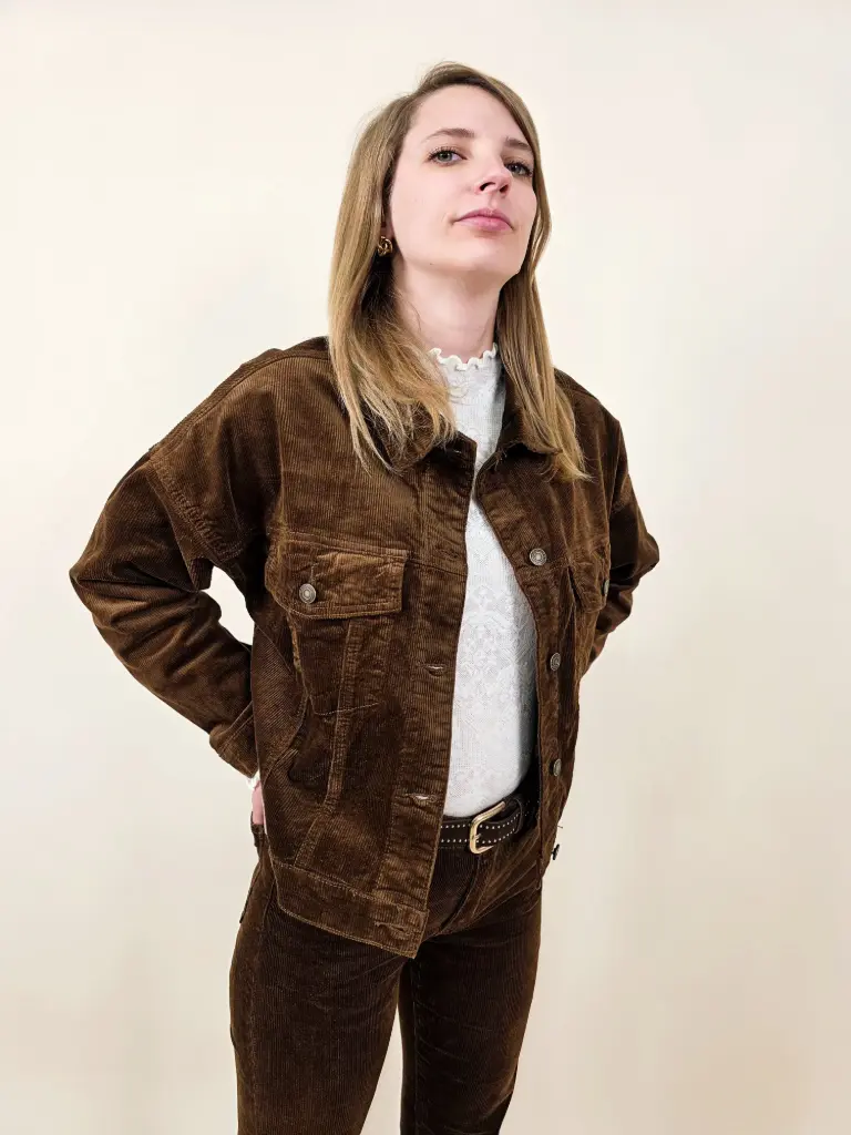 Veste velours marron