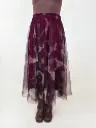 Jupe longue en tulle bordeaux