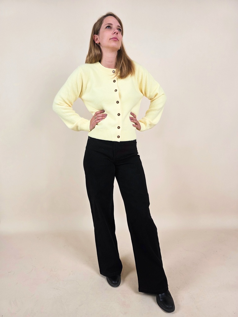 Jeans à fermeture asymétrique noir