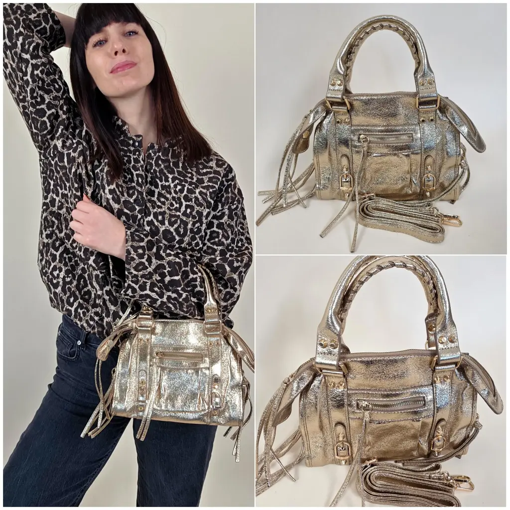 [00356] Sac à main doré