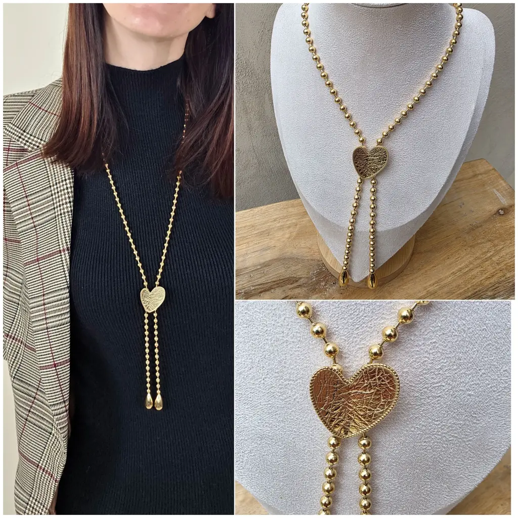 [00347] Collier long cœur