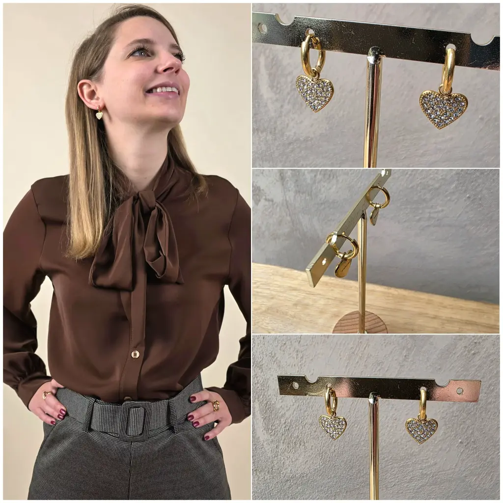 Boucles d'oreilles cœur