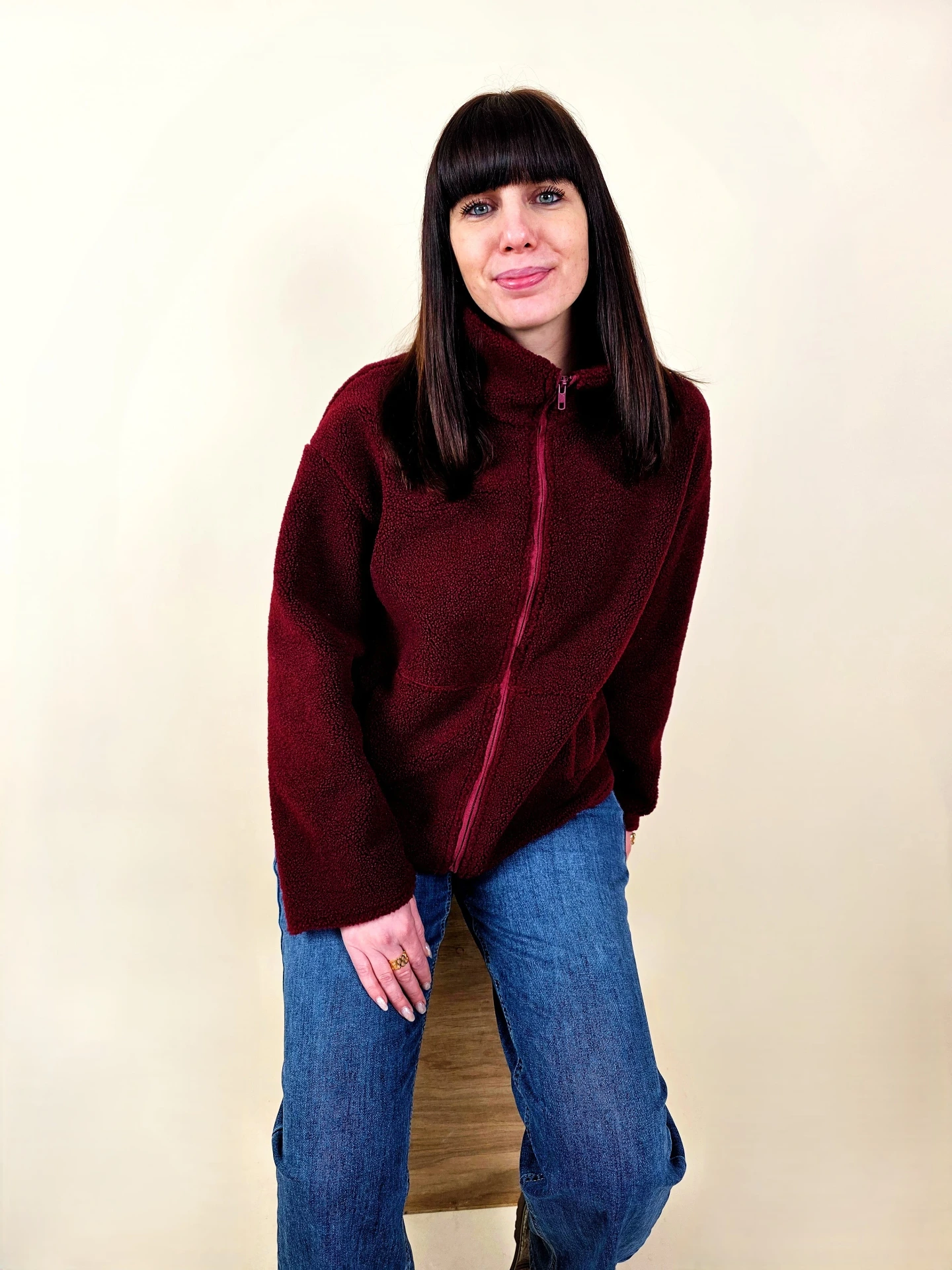 Gilet polaire bordeaux