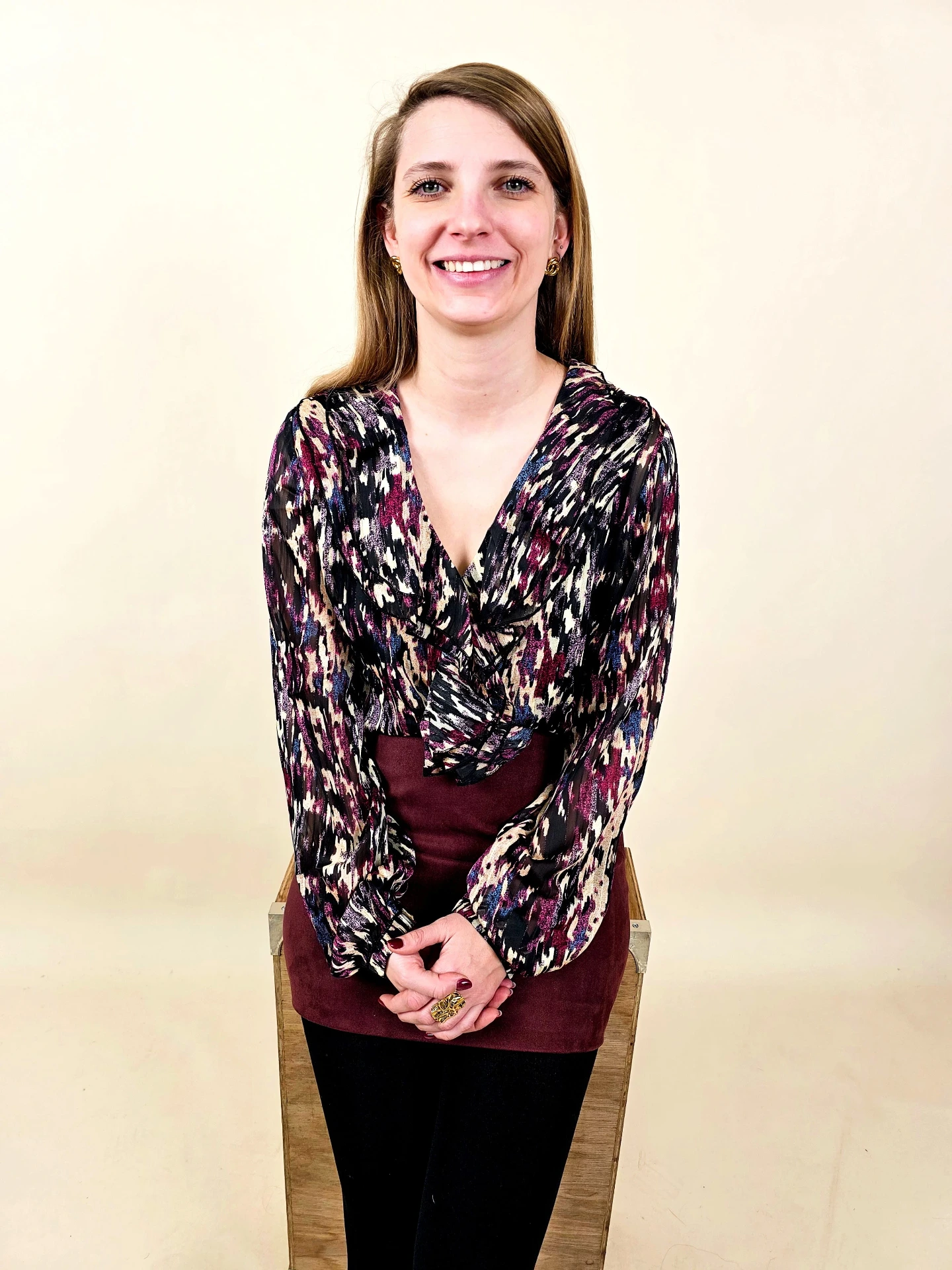 Chemisier à motif abstrait