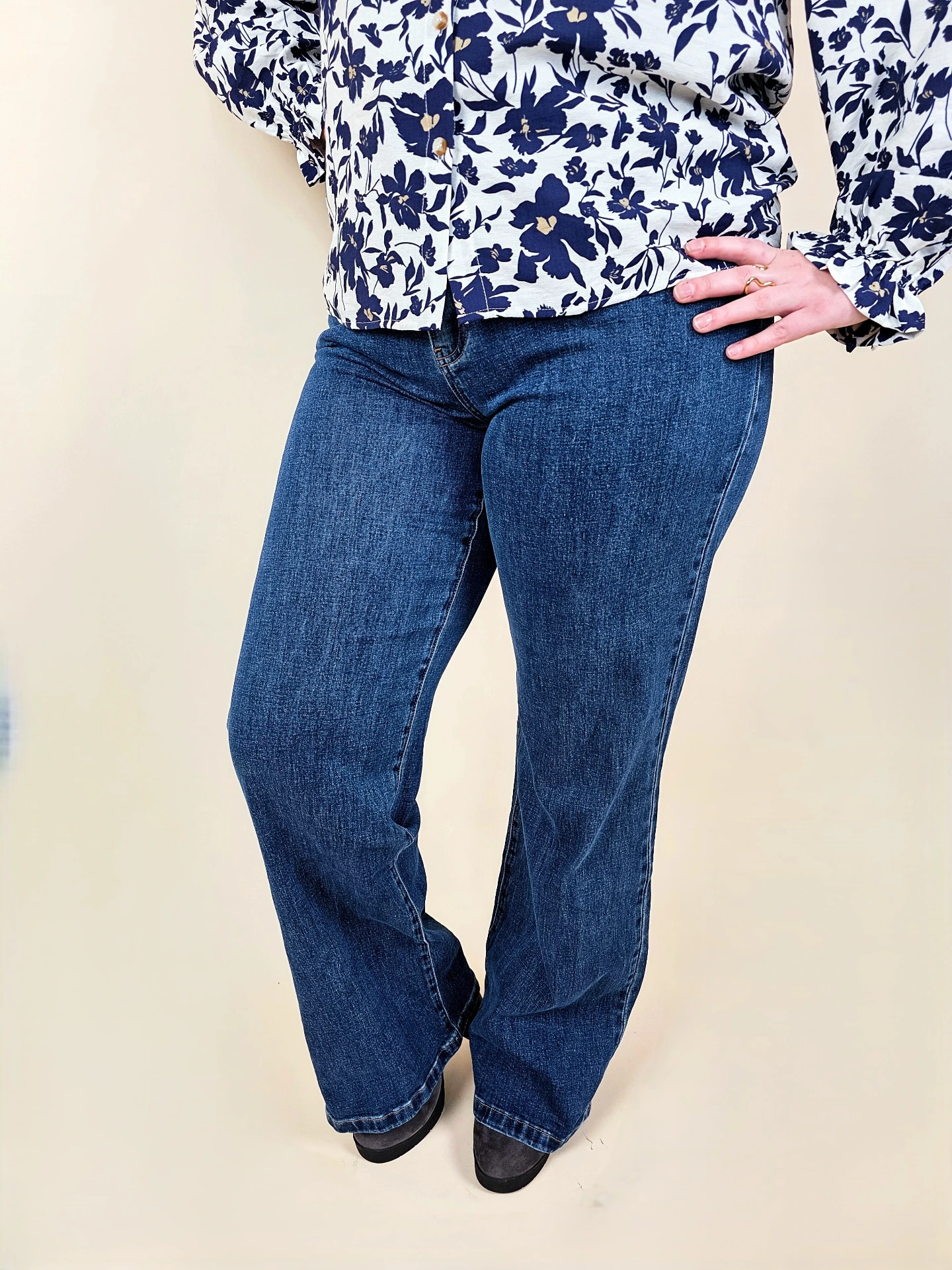 Jeans droit indigo