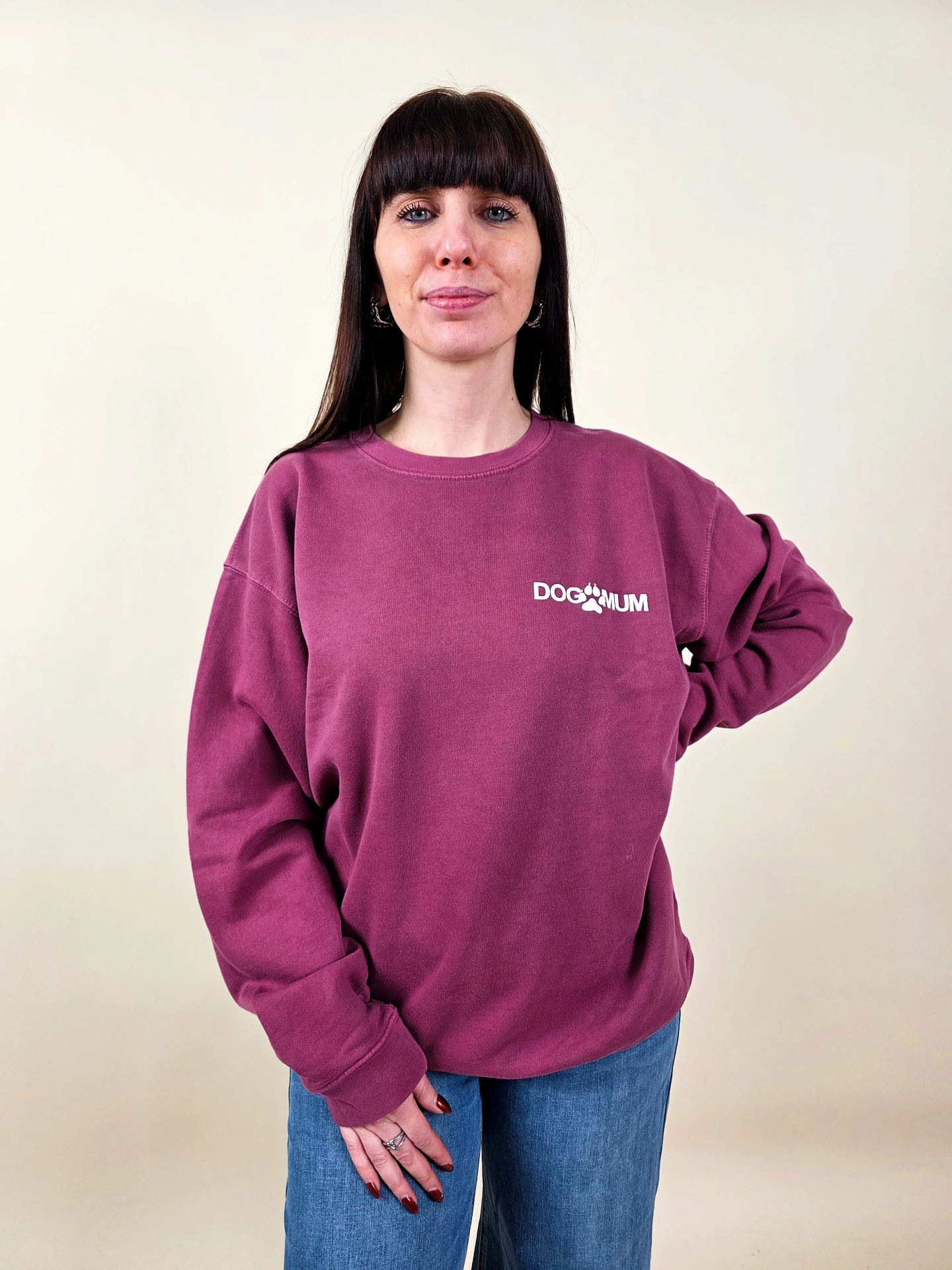 [00499] Sweat-shirt oversize "DOG MUM"