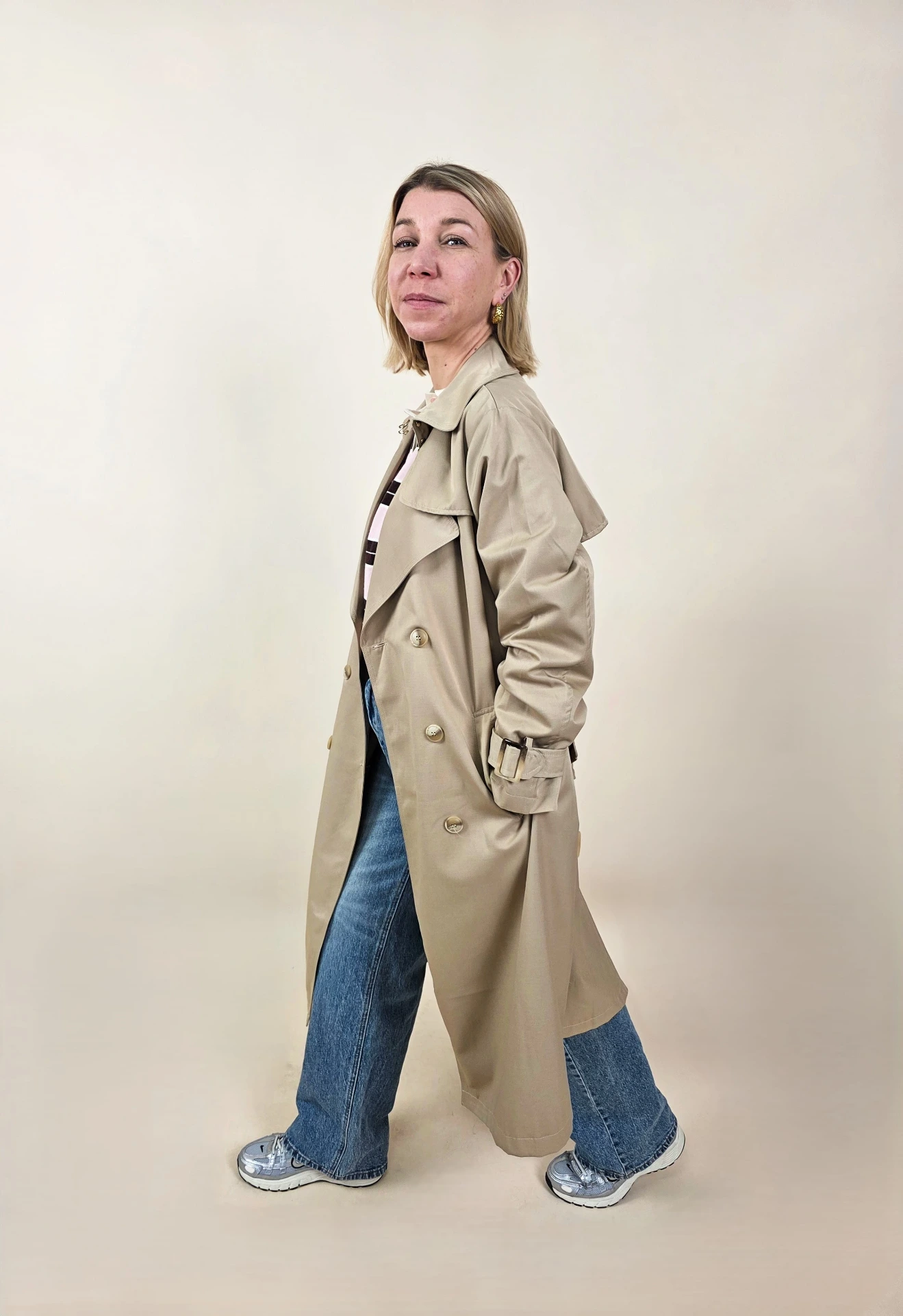 [00502_S/M] Trench classique beige (S/M)