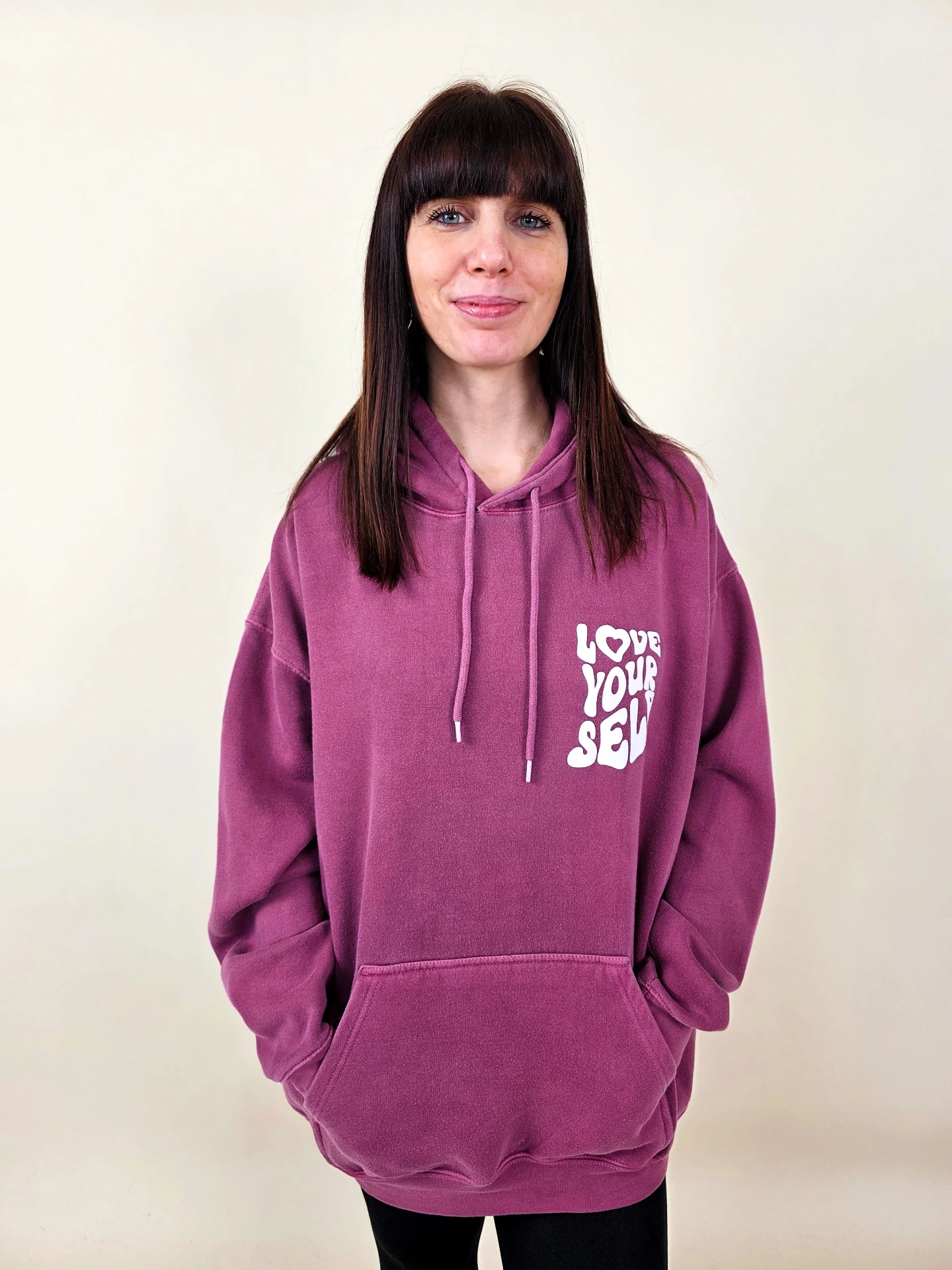 [00504] Sweat à capuche Oversize "Love Yourself"