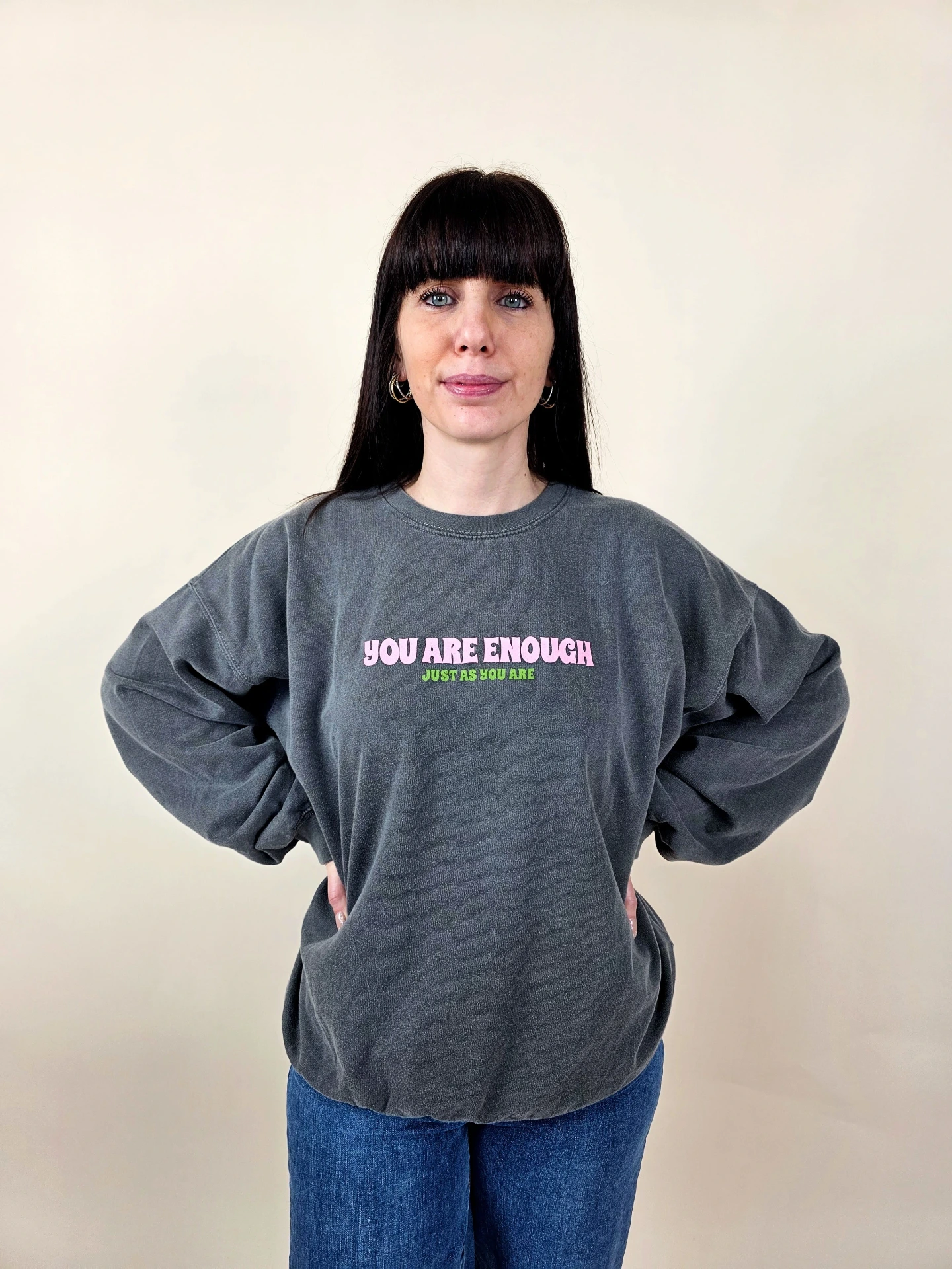 Sweat gris "You Are Enough"