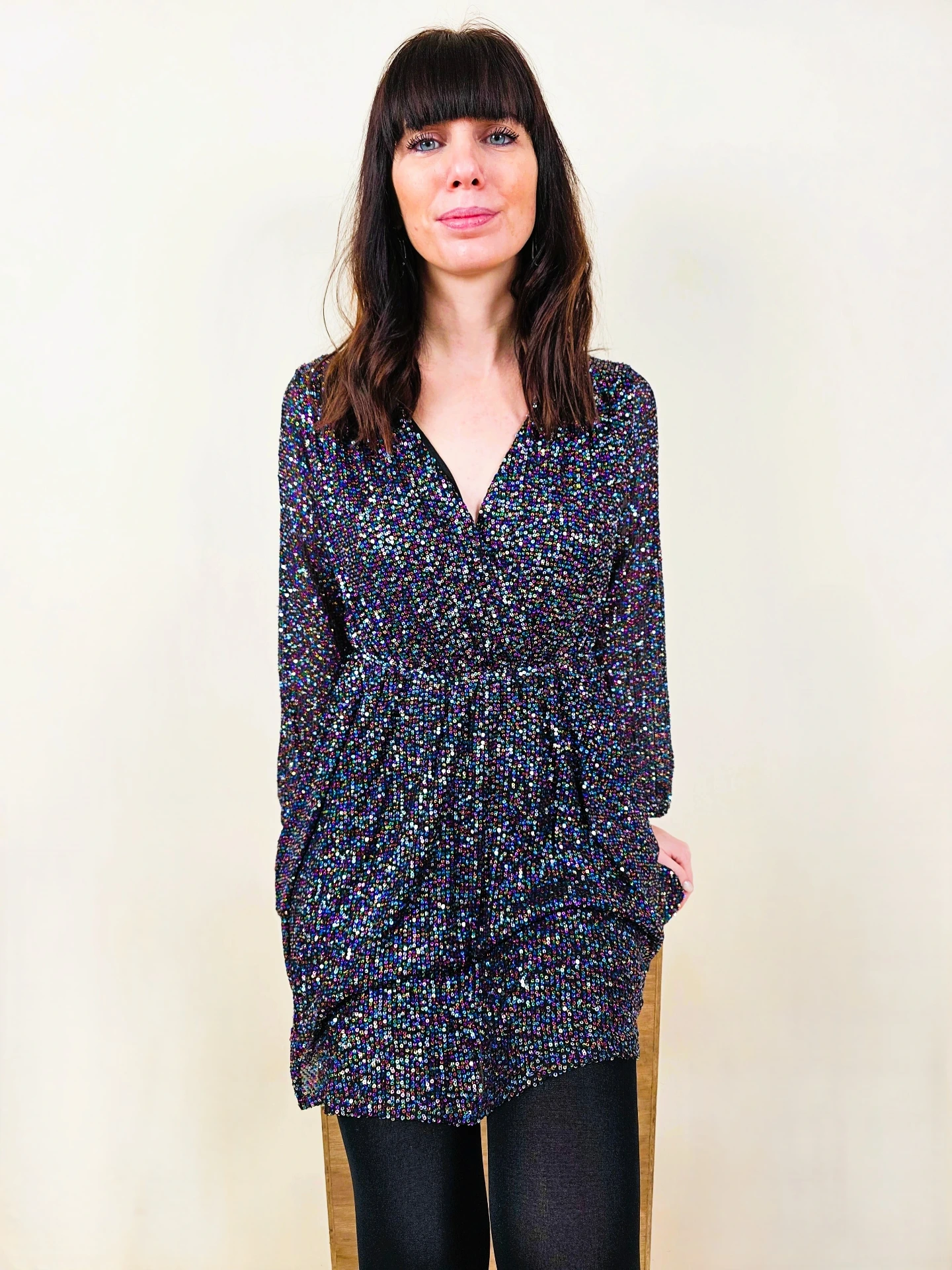 [00431_S/M] Robe à sequins multicolores M/L (Anti-Gaspi) (S/M)