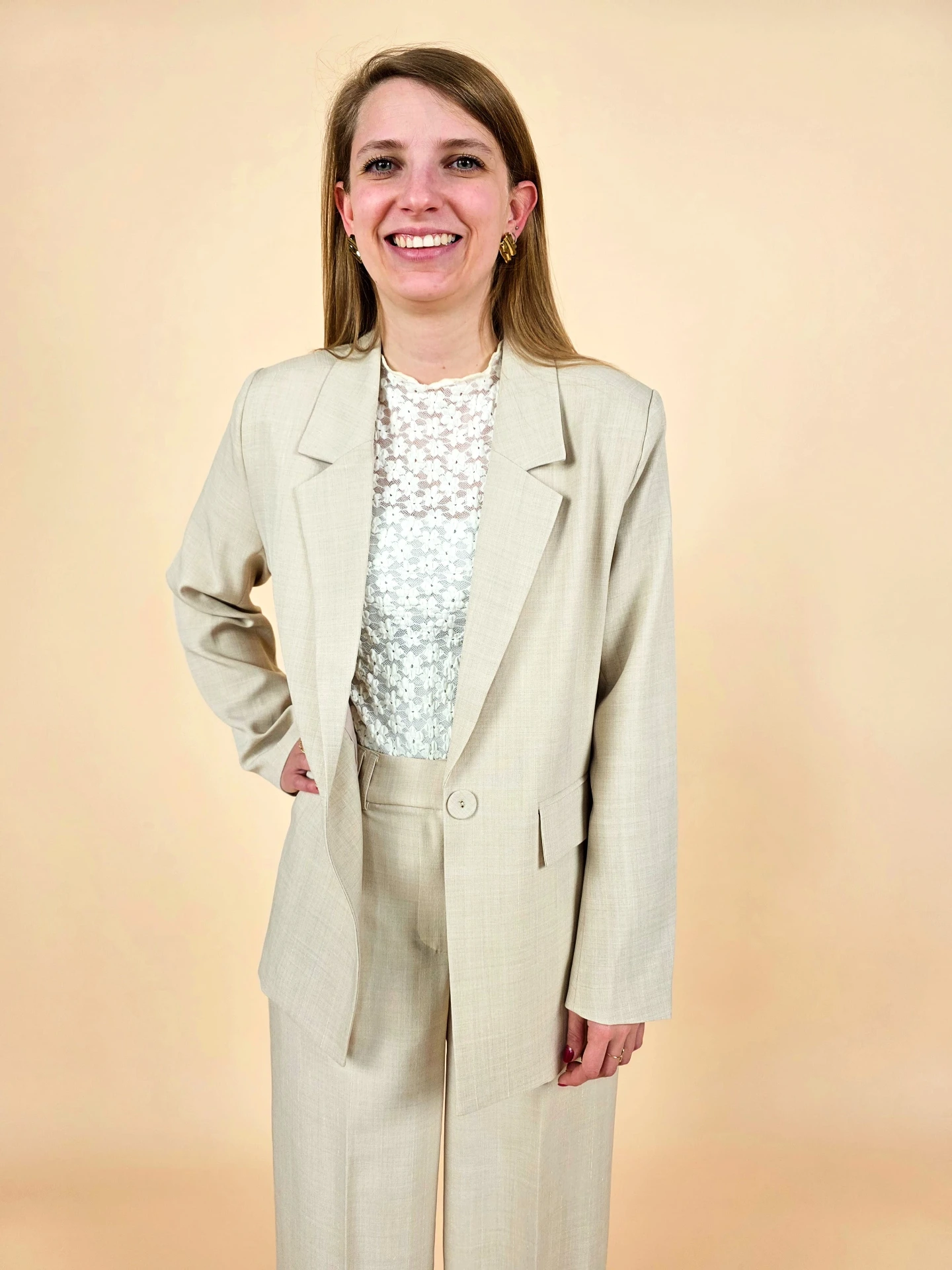 [00549_S] Blazer oversize beige (S)