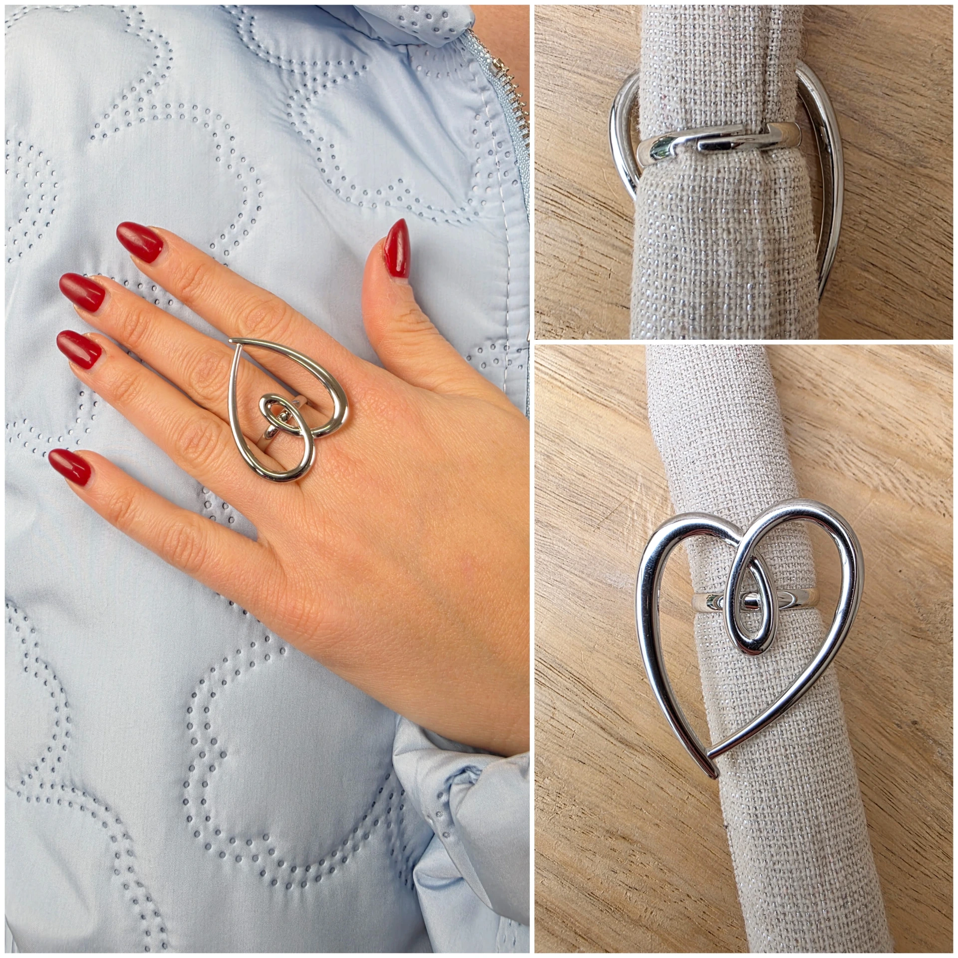 [00560] Bague cœur entrelacé