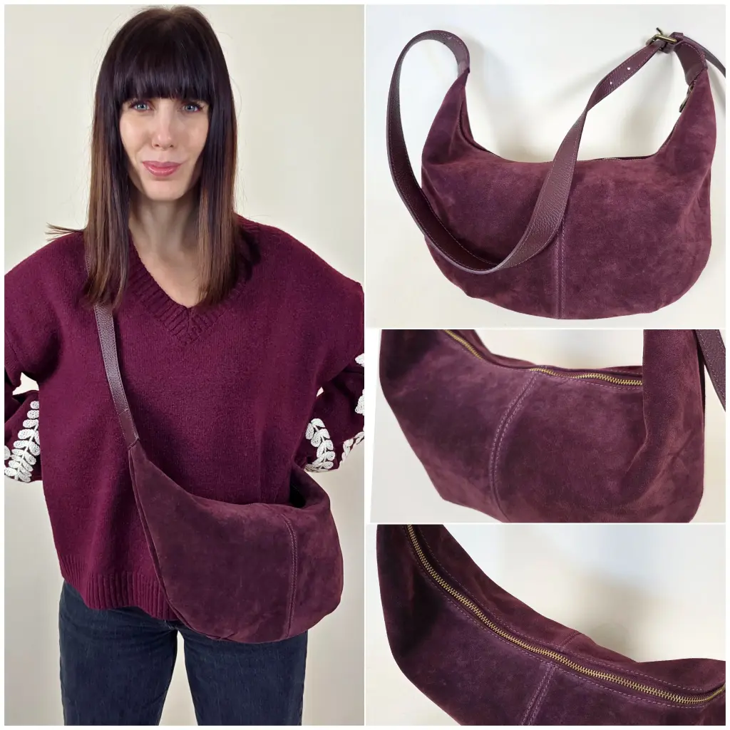 [00358] Sac bandoulière bordeaux (Anti-Gaspi)