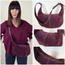 Sac bandoulière bordeaux (Anti-Gaspi)