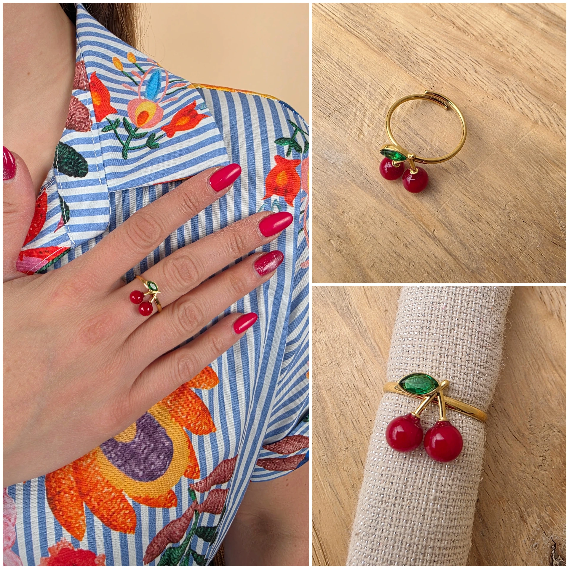 Bague "Cerises Gourmandes"