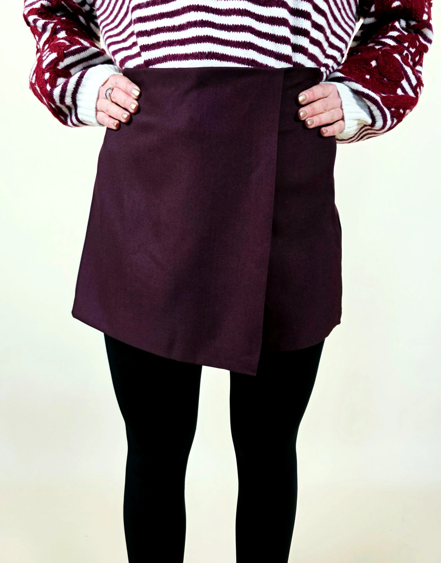 [00414_S] Jupe-short bordeaux M (Anti-Gaspi) (S)