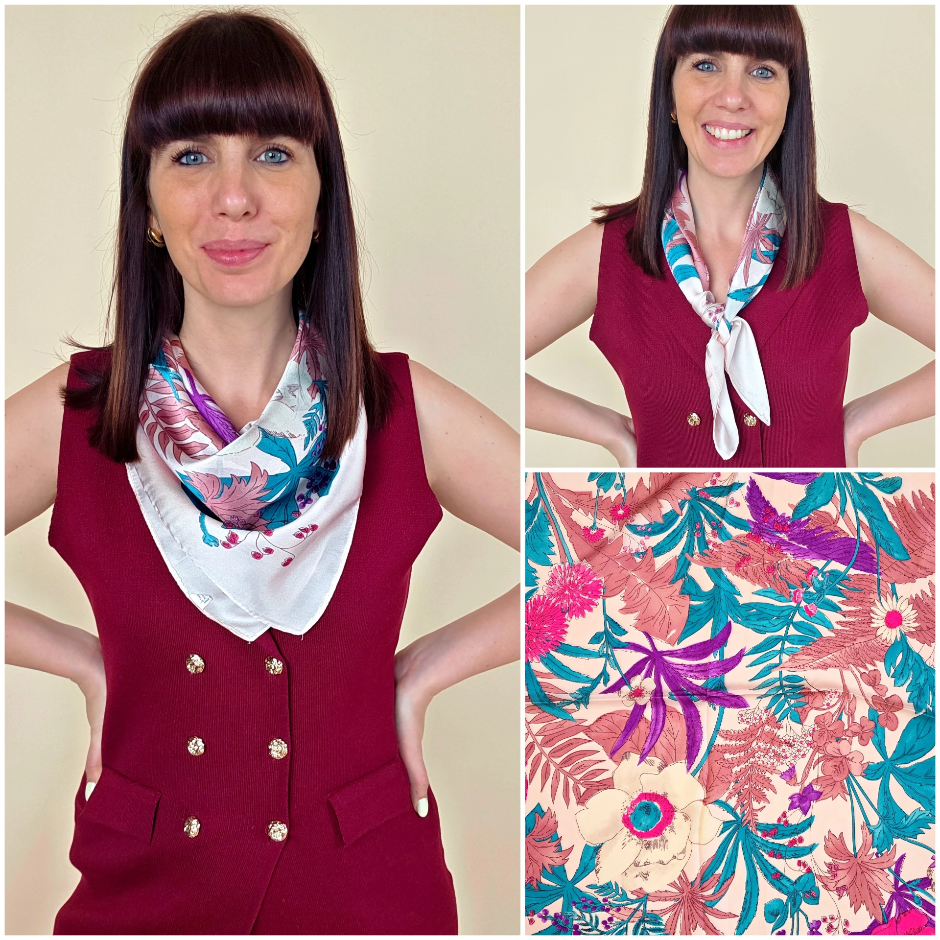 Foulard "Le Carré de Printemps Infini"