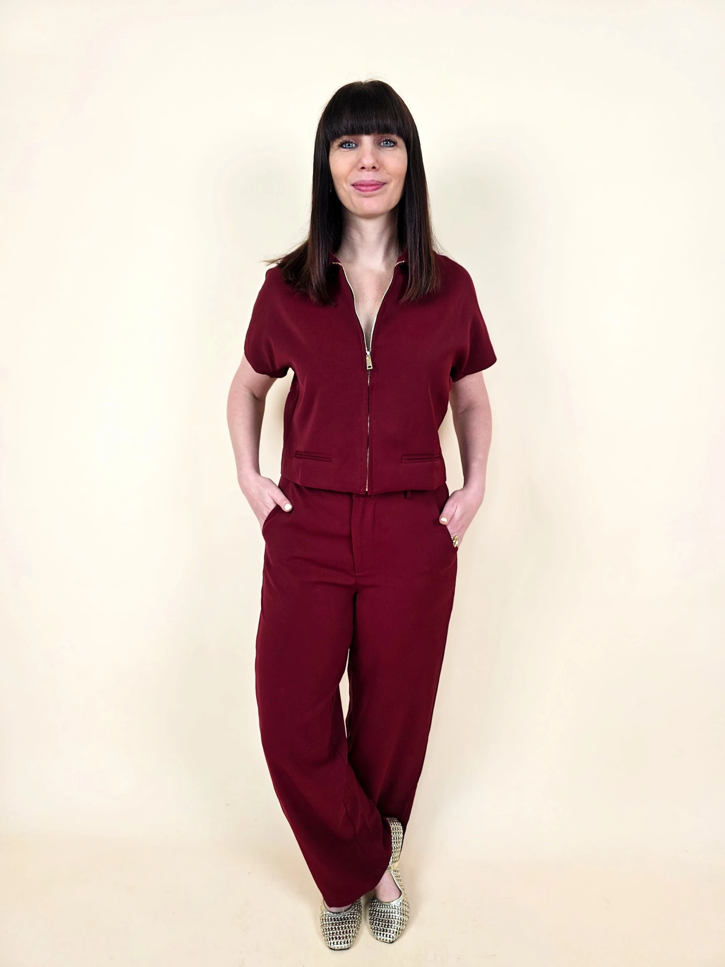 Pantalon bordeaux