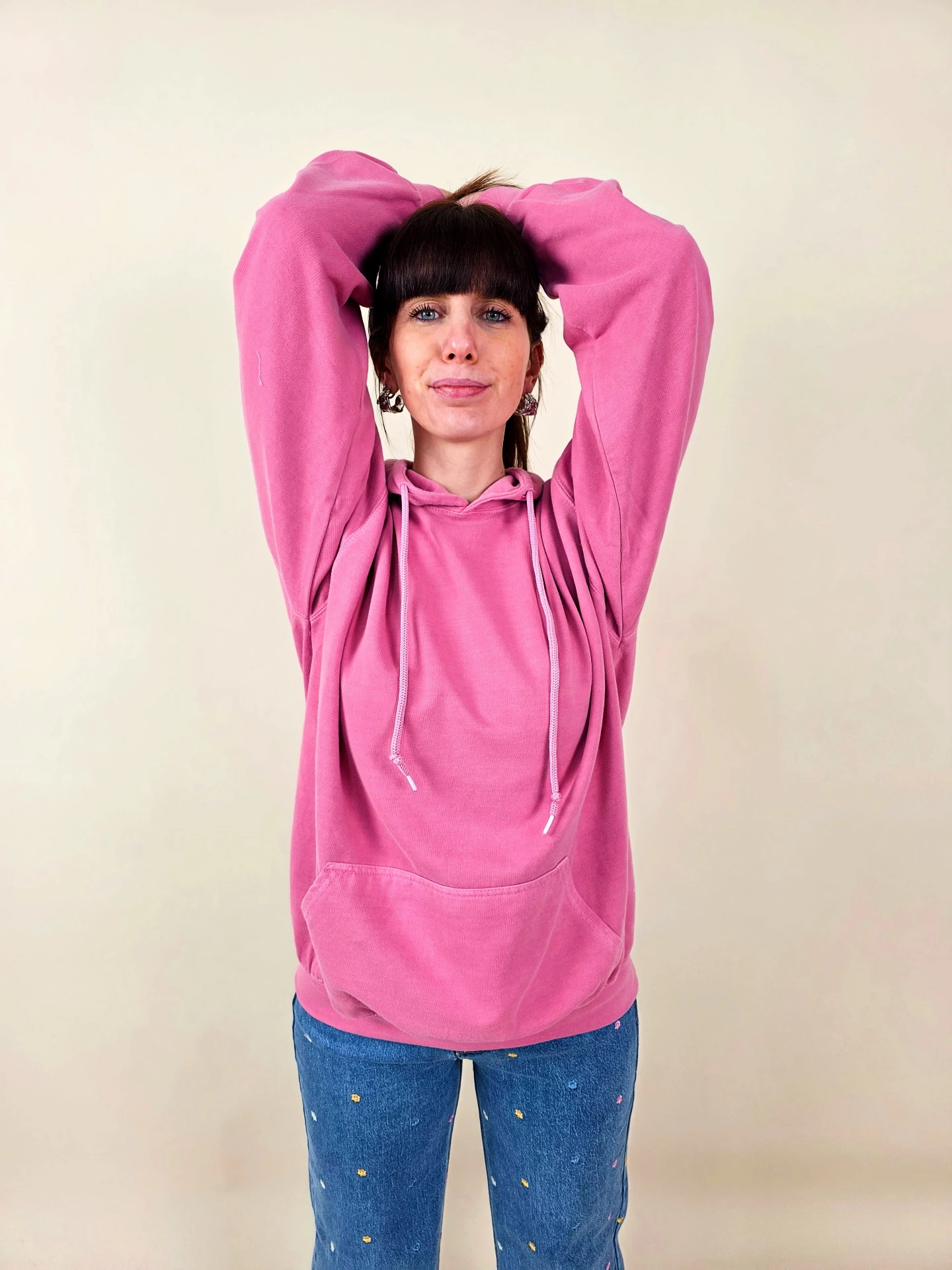 Sweat à capuche oversize rose TU (Anti-Gaspi)