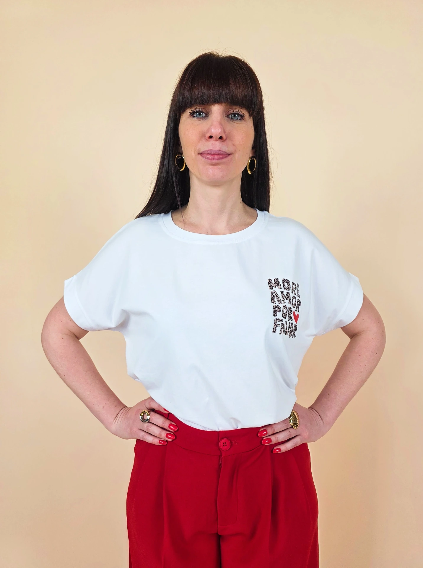 T-shirt blanc "More Amor Por Favor" TU (Anti-Gaspi)